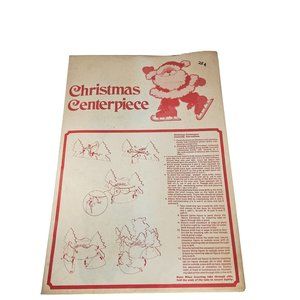 Vintage Current Inc Christmas Centerpiece Skating Santa Holiday Decor 1979